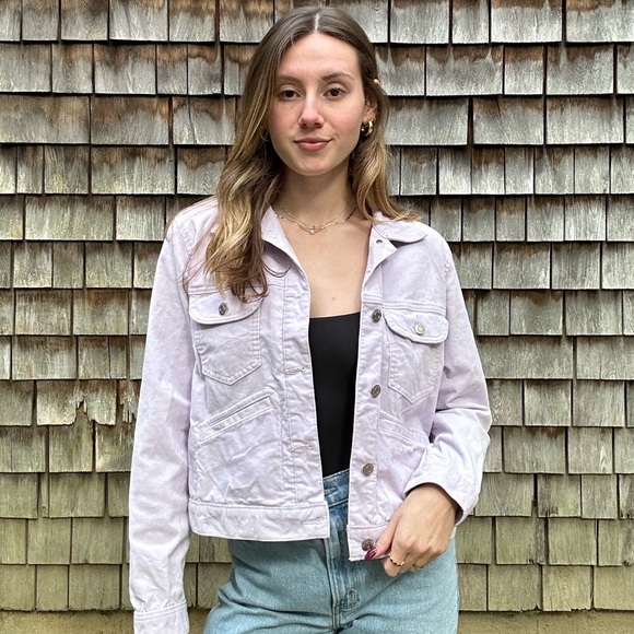 GAP Jackets & Blazers - Gap Corduroy Lavender Purple Jean Jacket